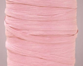 Pink Wraphia Paper Ribbon-1/4"-10 yds