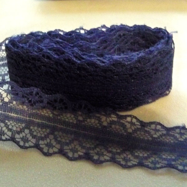 Lace - Navy Blue Lace Trim-30mm (1.18")-3 YDS. - #L30-11