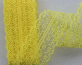 Yellow Lace-40mm-1-1/2"-3 YDS - #L40-04