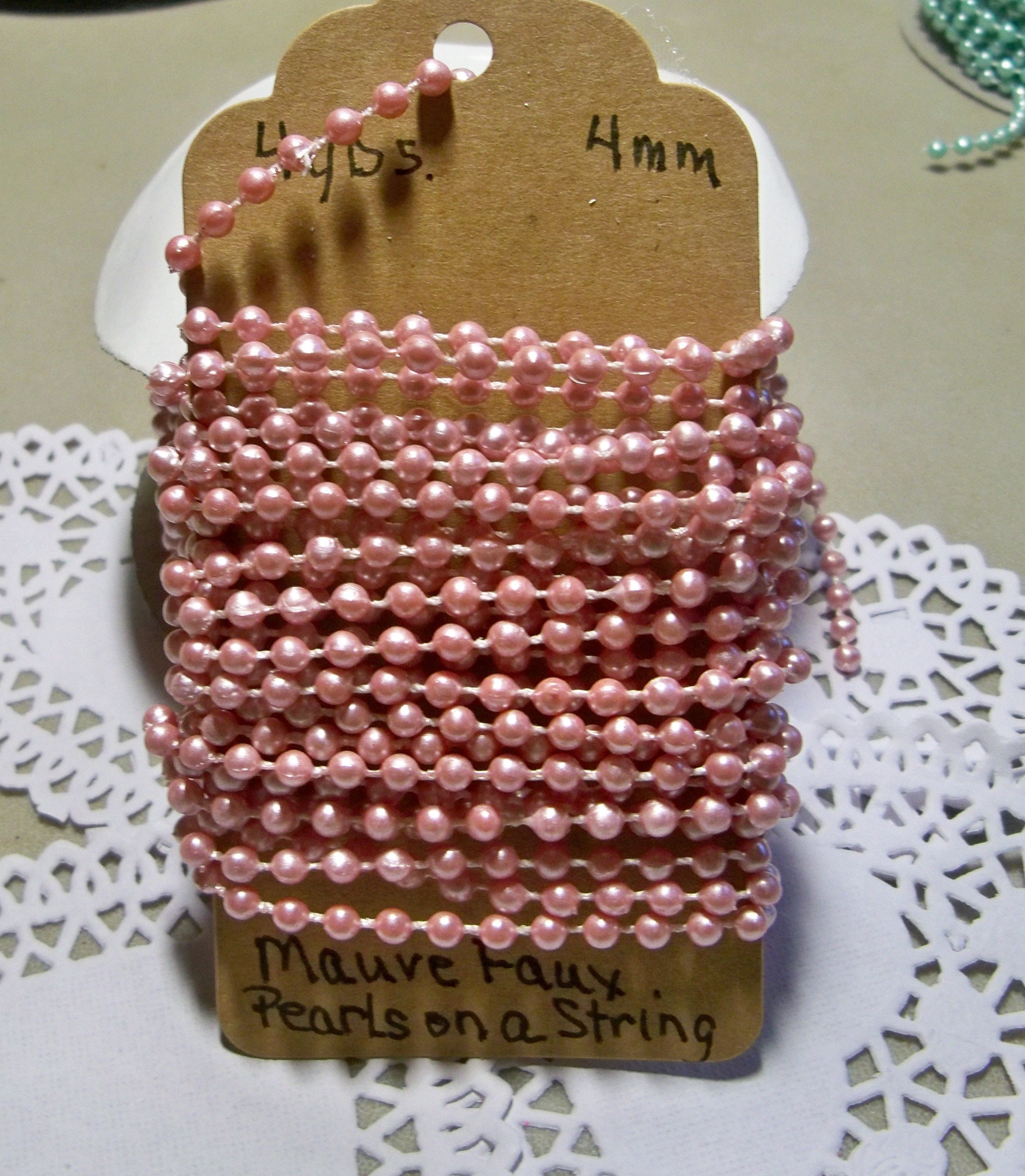4 Ropes Of Faux Pearls For Crafting And Sewing Or Decorating