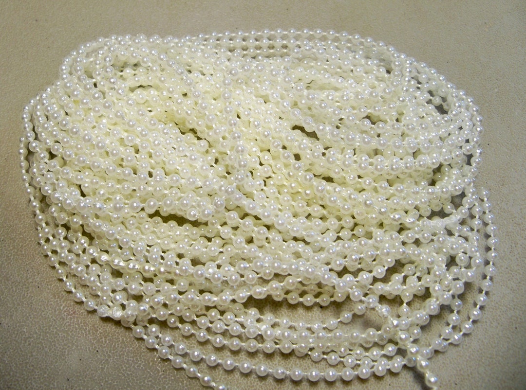 Pearl Rope Template White Faux Pearl String/rope - 3mm - 4 YDS - Etsy