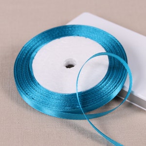 Blue Satin Ribbon-6mm-1/4&quot;-10 YDS