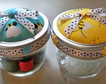 Honey Bee Mason Jar Sewing Kits (NO FREE SHIPPING on sewing kits)