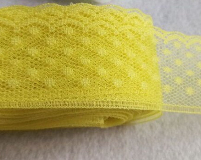 Yellow Stretch Lace30mm1.183 YDS Etsy