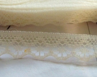 Ivory Embroidered Lace Trim-14mm-3 YDS   #L14-001