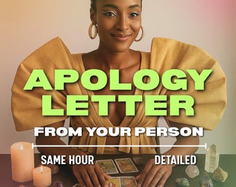 Apology Letter From Your Person, Fast Psychic Reading, Channeled Psychic Writing, Their True Feelings & Thoughts, Love Tarot, Relationship