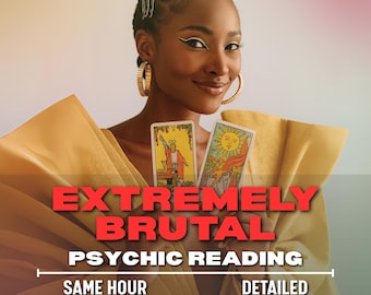 Lectura psíquica extremadamente detallada: lectura de tarot brutal, lectura de tarot honesta, cartas de tarot, lectura psíquica rápida, médium, misma hora, 1 hora