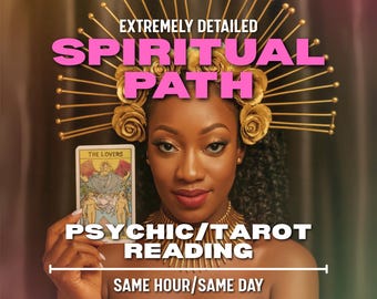 Same Hour Spiritual Path Reading, Psychic Reading, Life Purpose & Destiny, Detailed Psychic, Medium Insight, Spiritual Tarot Guidance, 1 HR