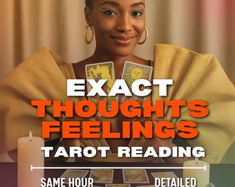 Pensées et sentiments exacts Lecture de tarot - Lecture psychique d'amour, Aperçu du tarot sur les relations, Lecture de cartes de tarot, Même heure, Lecture moyenne