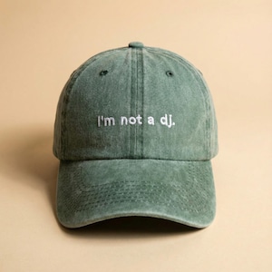 Non sono un dj Cappello vintage ricamato / Berretto da baseball unisex con ricamo / Geschenk für Freundin / Personalisiertes Geschenk