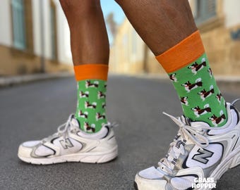 Hundesocken • Lustige Unisex Hundesocken • Süße Söckchen • Haustier-Motiv • Tier Socken • Geschenk für Hundebesitzer • Weihnachtsgeschenk