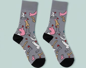 Penis Dick Socks • Funny LGBTQ+ Sock • Bachelor Party Gift • Gag Gift • Queer Statement • Gay Best Friend Gift • Pride Parade Outfit