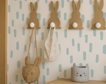 Brushstroke Wallpaper – Scandinavian Nursery Peel & Stick or Traditional Wall Covering in Custom Colors