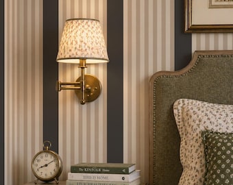 Bold Stripe Wallpaper – Mid Century Modern Traditional or Removable Wall Covering in Custom Colors