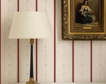 Carta da parati a strisce rosse: classica carta da parati vintage staccabile e adesiva o tradizionale in colori personalizzati