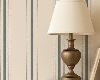 Classic Dotted Stripe Wallpaper – Elegant Peel & Stick or Non-Pasted Wall Covering in Custom Colors