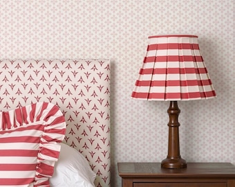 Shabby Chic Floral Wallpaper – Vintage Peel & Stick or Traditional Wall Covering, Custom Colors