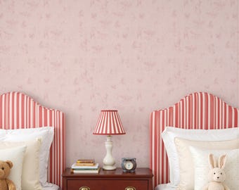 Shabby Chic Scallop Border Wallpaper – Limewash Peel & Stick or Non-Woven Wall Covering, Custom Colors