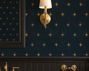 Carta da parati Celestial Star – Rivestimento murale Renaissance staccabile e adesiva o non incollabile in colori personalizzati