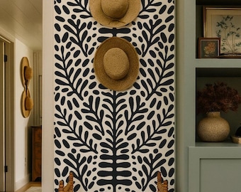 Carta da parati botanica astratta: moderna e audace, da staccare e attaccare o tradizionale, in colori personalizzati