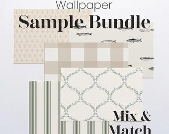 Wallpaper Sample Bundle: Peel & Stick or Non-Pasted, Custom Colors