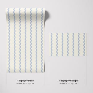 Petite Wavy Stripe Wallpaper – Retro Peel & Stick or Traditional Wall ...