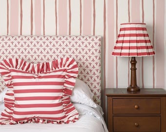 Paint Stripe Wallpaper – Watercolor Line Peel & Stick or Non-Woven Wall Covering in Custom Colors