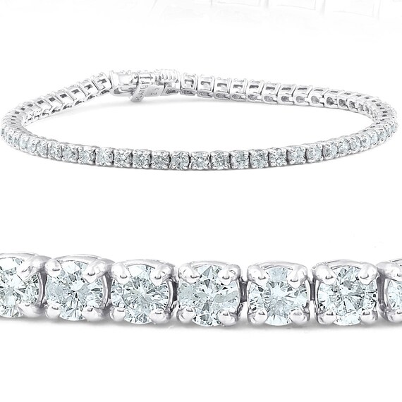 Reeds Jewelers Platinum Diamond Tennis Bracelet, 10.60 TCW