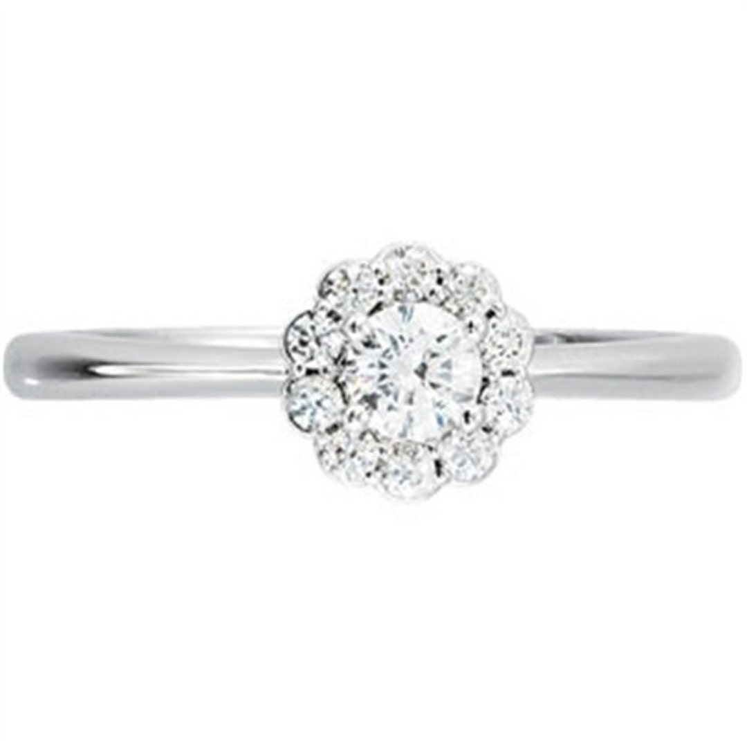 Engagement Ring Diamond VS .55CT Round Solitaire Rope Ring 14K Etsy
