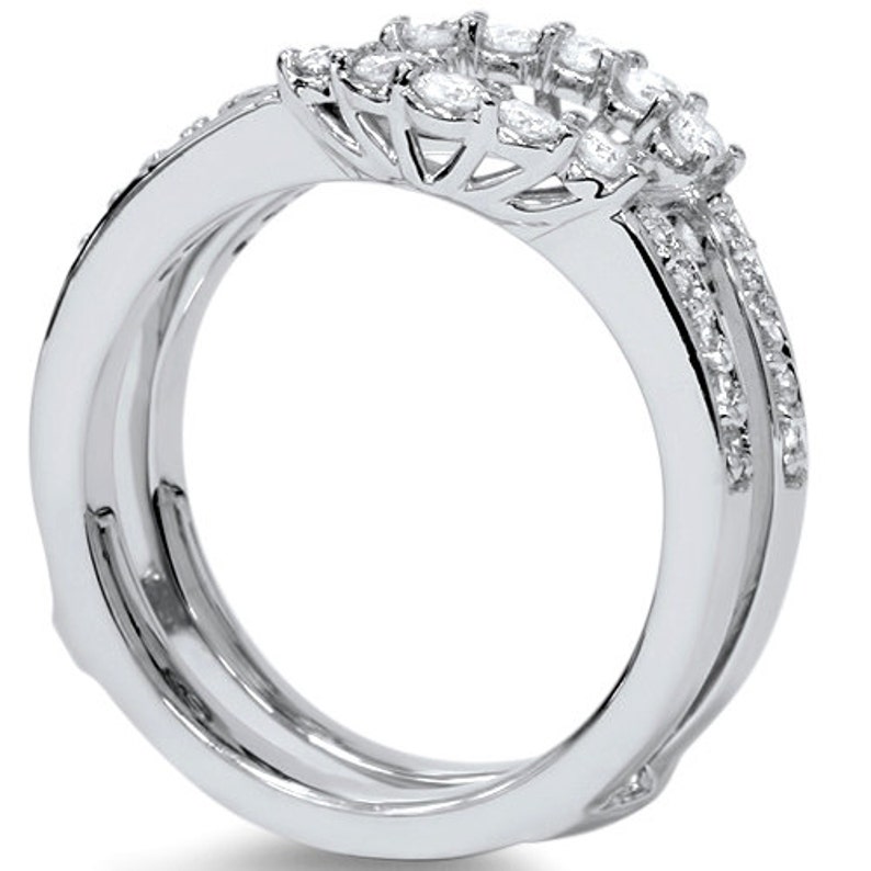 Diamond Ring Insert .55CT Engagement Wedding Guard Band 14K Etsy
