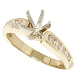 Diamond .50CT Semi Mount Engagement Ring Setting Gold image 3