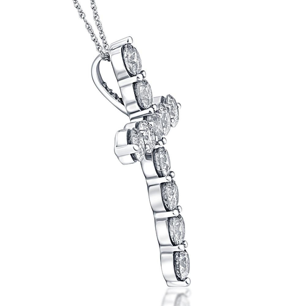 3 carat 2024 diamond cross necklace