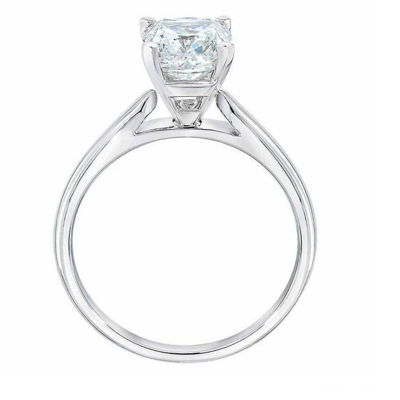 4.29 CT Cushion Diamond GIA Certified Solitaire Engagement Ring 14k White Gold I, SI2 image 2