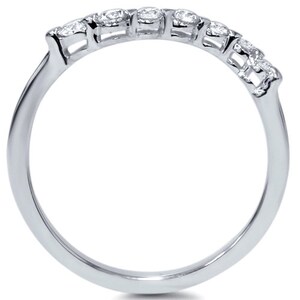 Diamond Journey Ring 14K White Gold 1/2CT Features Seven Round Cut Natural Diamonds All Set In Solid 14k White gold. image 2