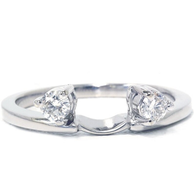 1/4CT Diamond Ring Insert Enhancer Notched Wedding Anniversary Etsy