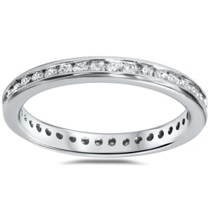 Stackable Diamond Ring, Diamond Eternity Ring, Diamond Wedding Ring 1/2 cttw Diamond Eternity Ring 14 KT White or Yellow Gold Size (4-9)