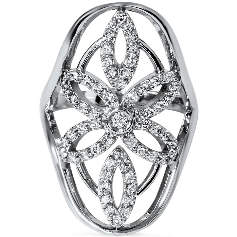 Diamond Knuckle Ring .60T Vintage Antique Style Filigree 14K Etsy