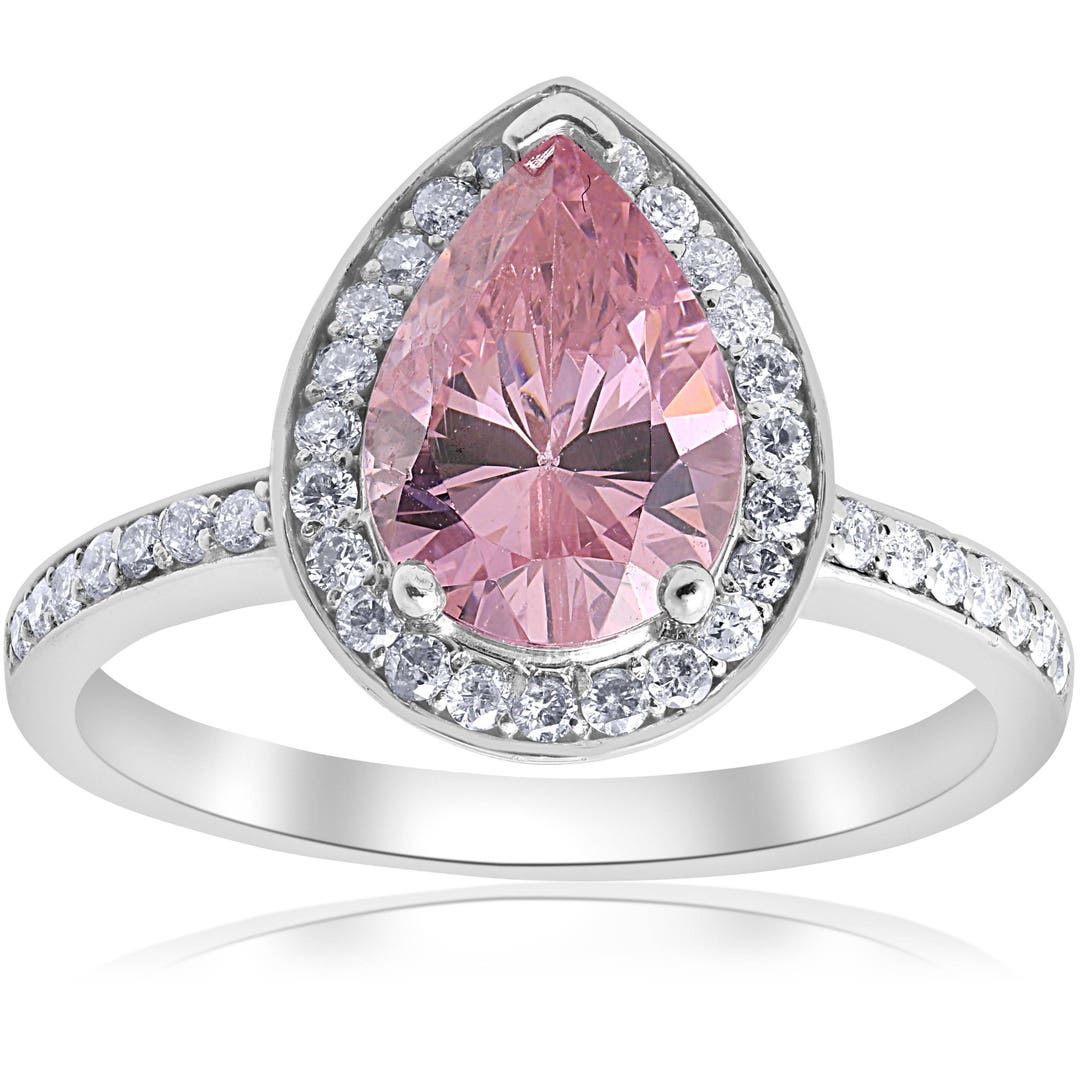 Pompeii3 Men's Brushed Pink Diamond Wedding Ring