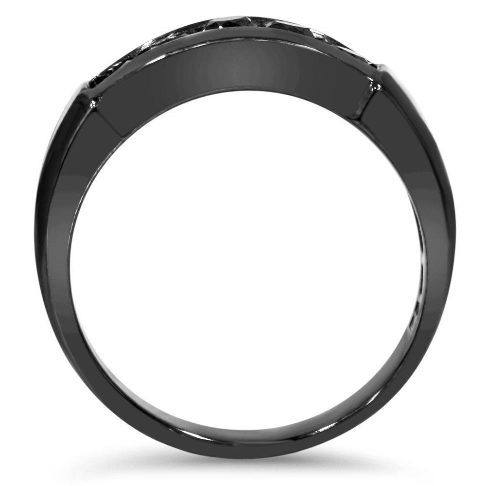 1/2CT Black Diamond Wedding Ring Black Gold Mens Wedding Ring Etsy