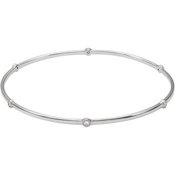 Womens white 2024 gold bangle