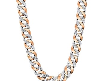 P3 POMPEII3 Men's 14k Gold (245gram) or Platinum (460gram) 15mm Diamond Chain Necklace 20"