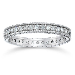 Diamond Eternity Ring Stackable Diamond 5/8CT Vintage Art Deco Eternity Ring Art Deco Wedding Band