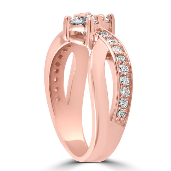 Engagement Ring Diamond Rose Gold Diamond Engagement Ring 1 Carat