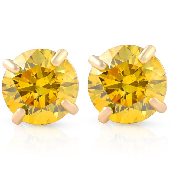 Screw back diamond 2024 earrings yellow gold