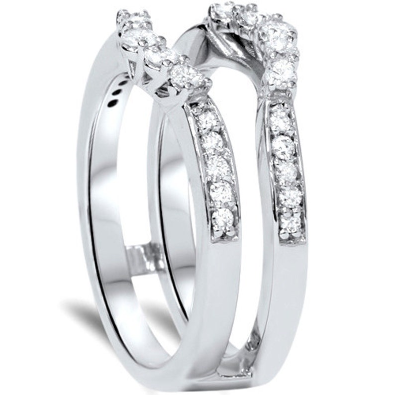 Diamond Ring Insert .55CT Engagement Wedding Guard Band 14K - Etsy