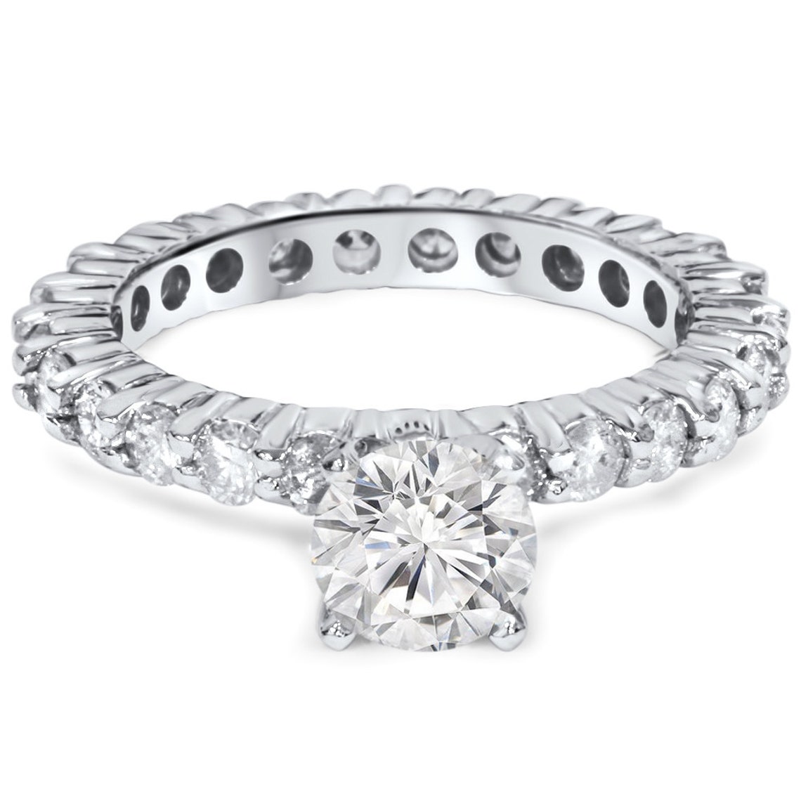 Engagement Ring Diamond 2.00CT Diamond Eternity Engagement Etsy