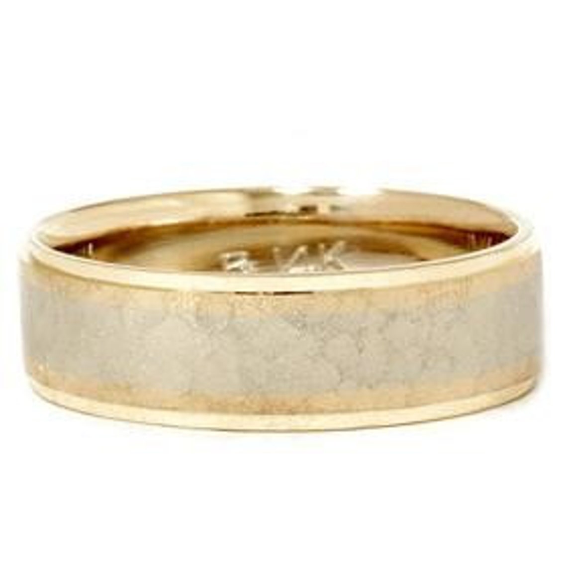 Hammered Gold Ring Hammered Gold Band Mens Hammered 14K White Etsy