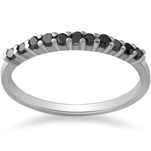 Black Diamond Ring 10K White Gold1/3ct Black Diamond Ring 10K White Gold