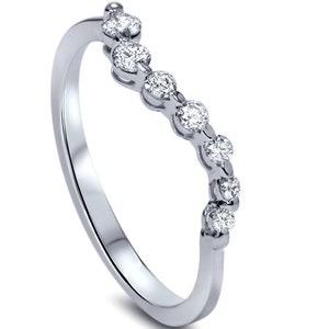 Diamond Journey Ring 14K White Gold 1/2CT Features Seven Round Cut Natural Diamonds All Set In Solid 14k White gold. image 3