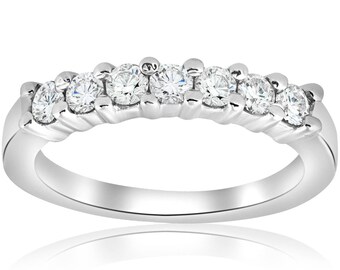 1/2ct Diamond Wedding Ring 14k White Gold